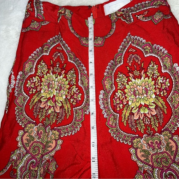 Anthropologie Manon Pants Red Paisley Size 0 - Picture 6 of 9